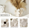 Keramik Vase, SUKIYPO Beige Moderne Vasen für Nordisches, Vasen Deko, ästhetische Boho Blumenvase für Zuhause, Wohnzimmer, Büro, Bauernhaus, Couchtisch Dekoration