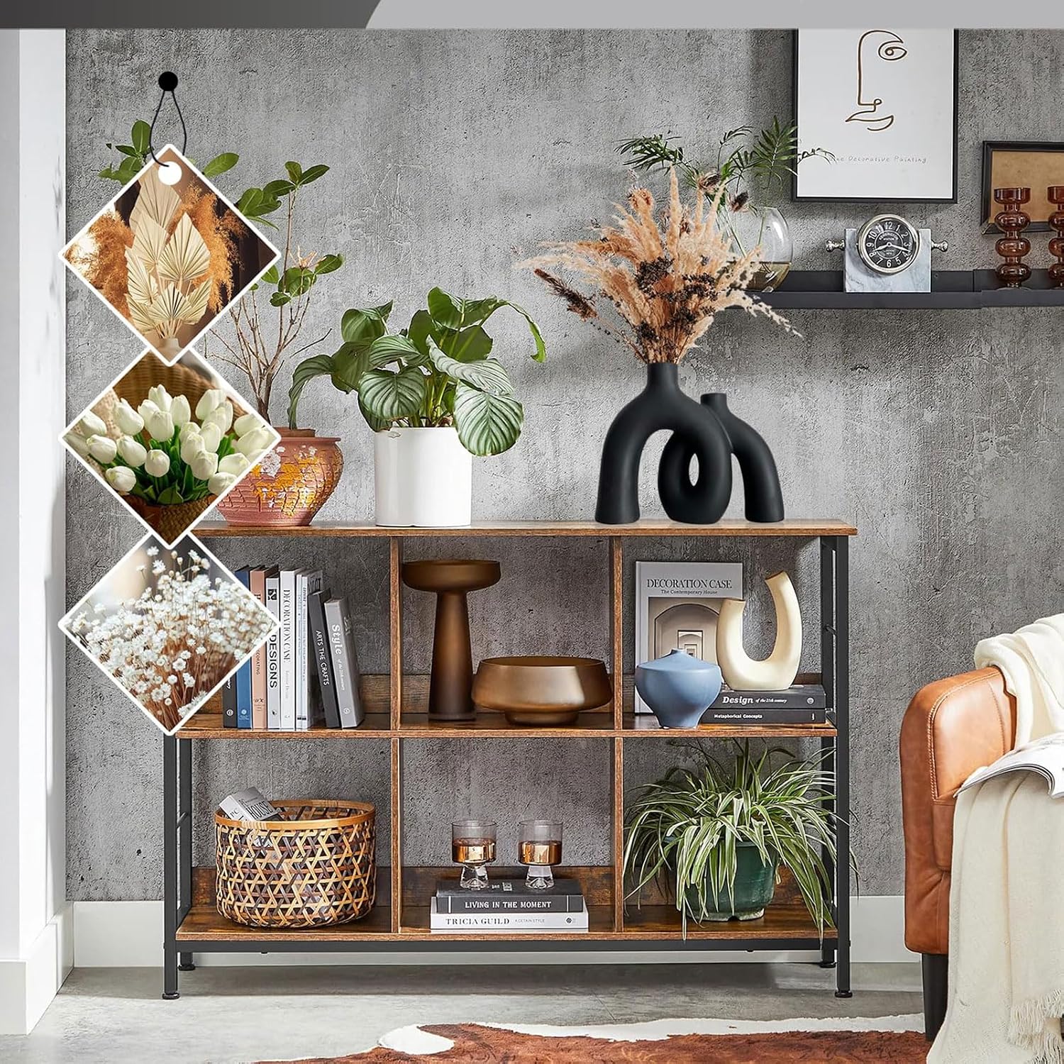 Matt-Schwarze Keramikvasen Set - Moderner Deko-Vasen für Wohnzimmer, Esstisch, Bücherregal & Kamin, Minimalistische Vasen für Diele und TV-Schrank
