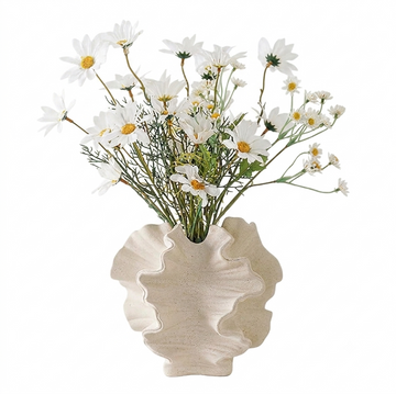 Keramik Vase, motelamiio Beige Moderne Vasen für Nordisches,